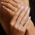 Romance Marquise and Round Lab-Grown Diamond Half-Eternity Ring in White Gold on a Model